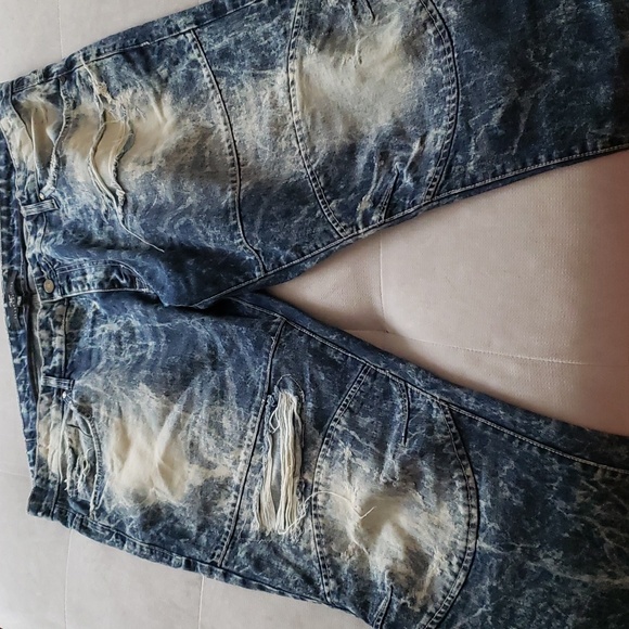 JORDAN CRAIG Men's Distressed Blue Jeans - Picture 2 of 11